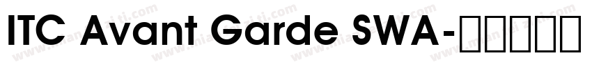 ITC Avant Garde SWA字体转换